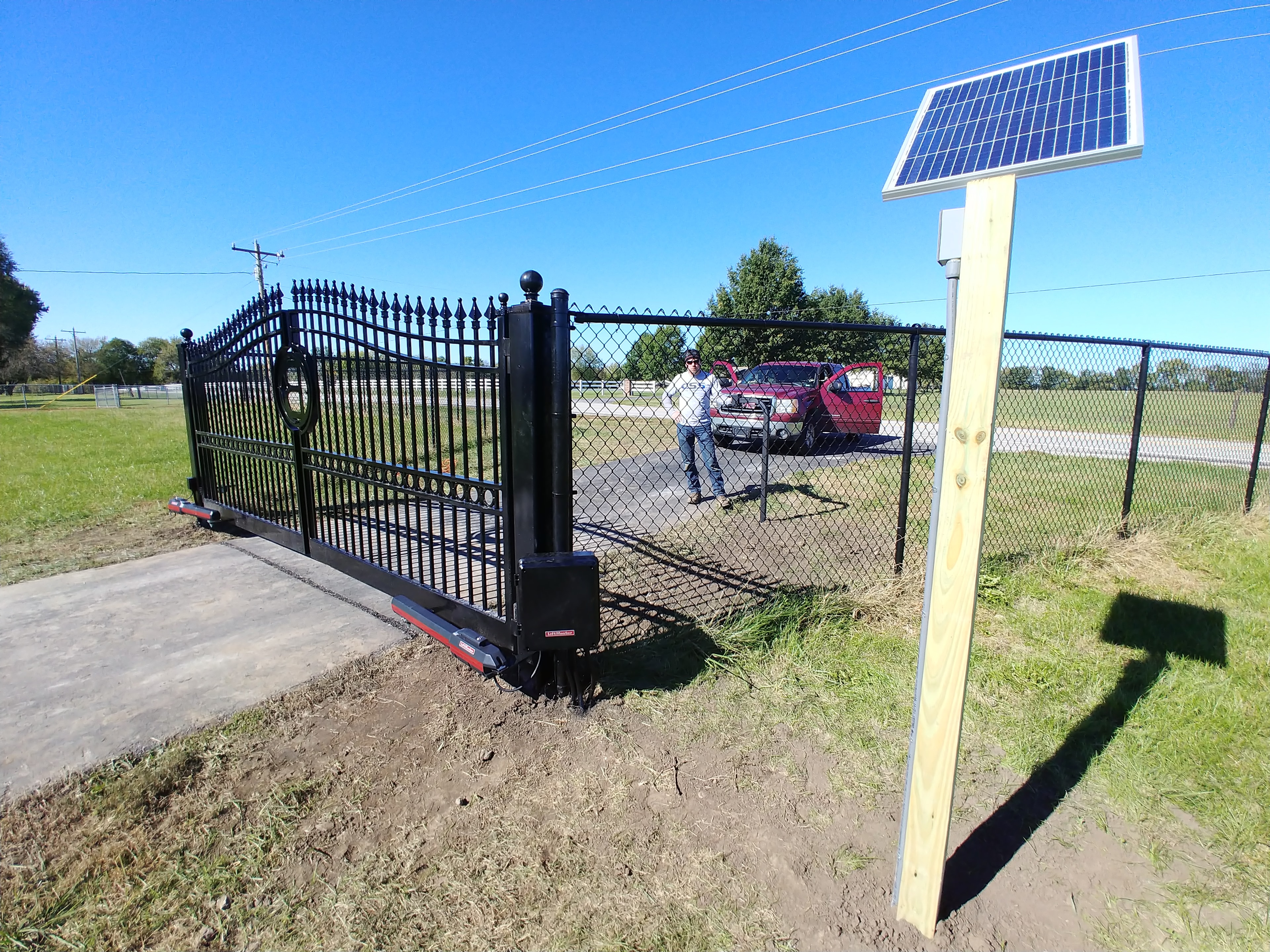 Solar-Powered Dual-Swing Gate